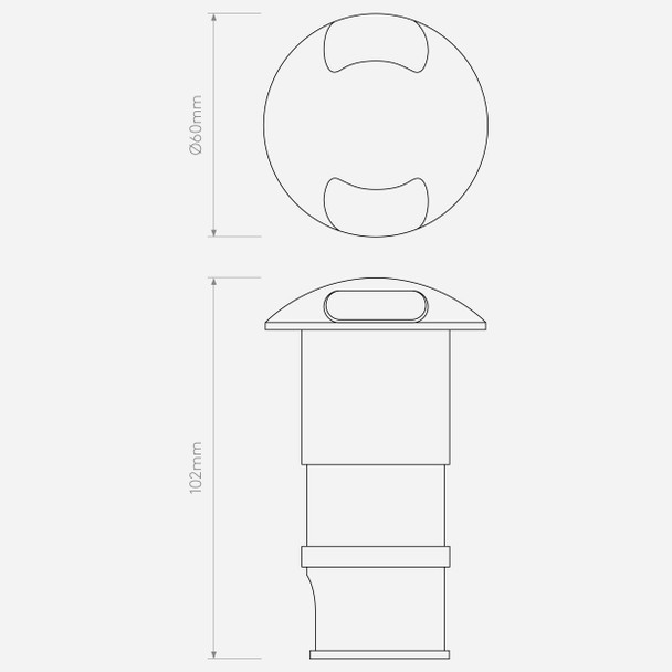 Beam Two LED - Matt Painted Silver