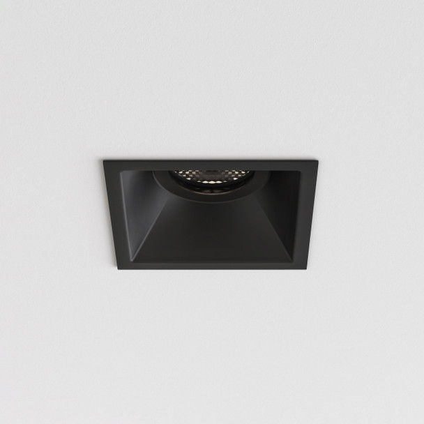 Minima Slimline Square Fixed Fire-Rated IP65 - Matt Black