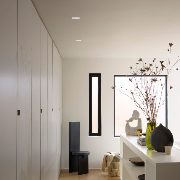 Minima Slimline Square Adjustable Fire-Rated - Matt Black