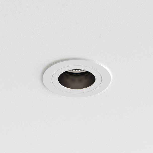 Pinhole Slimline Round Fixed Fire-Rated IP65 - Matt White