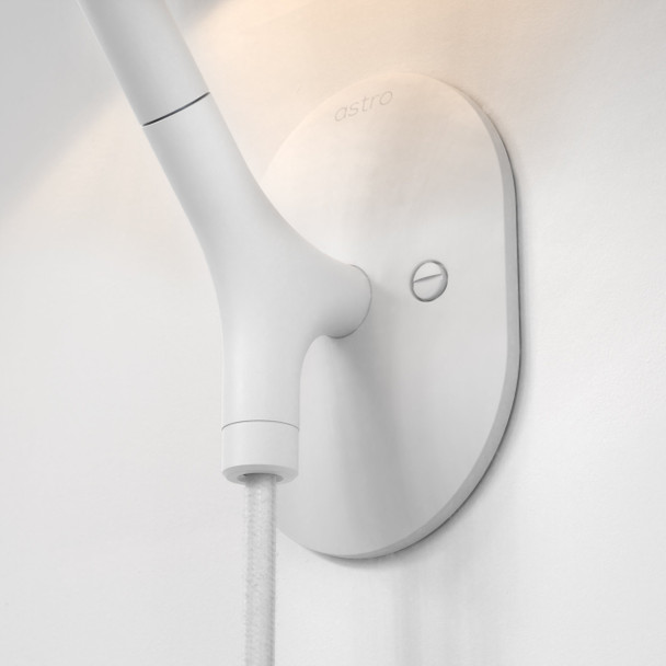 Arbor Plug-In - Matt White / White Fabric