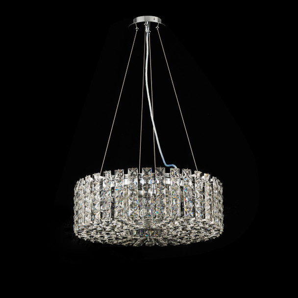 Crystal Hanging Chandelier in Chrome