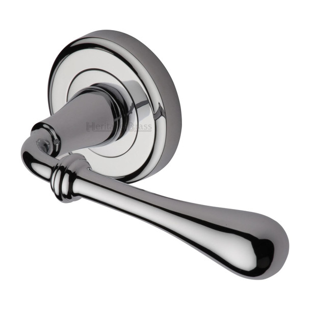 Roma Door Handle on Round Rose