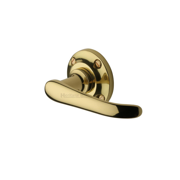 Windsor Door Handle on Round Rose