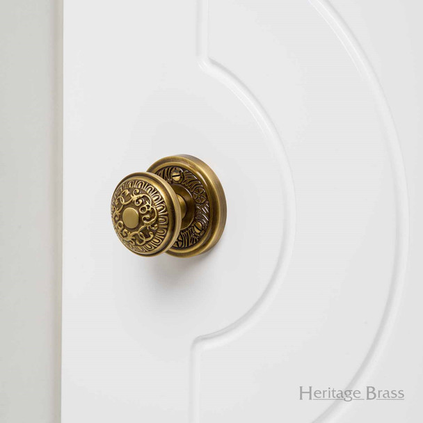 Aydon Door Knob on Rose