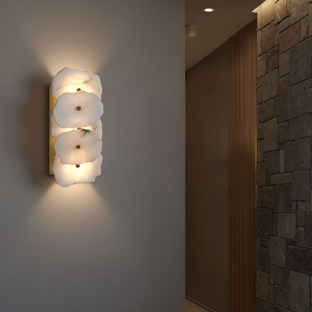 Alabaster Wall Lights-Hall Installation