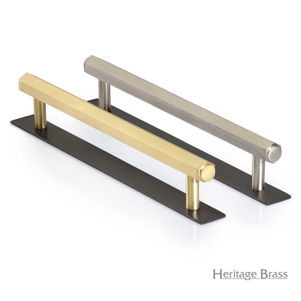 Hexagonal Cabinet Pull Handle with Plate