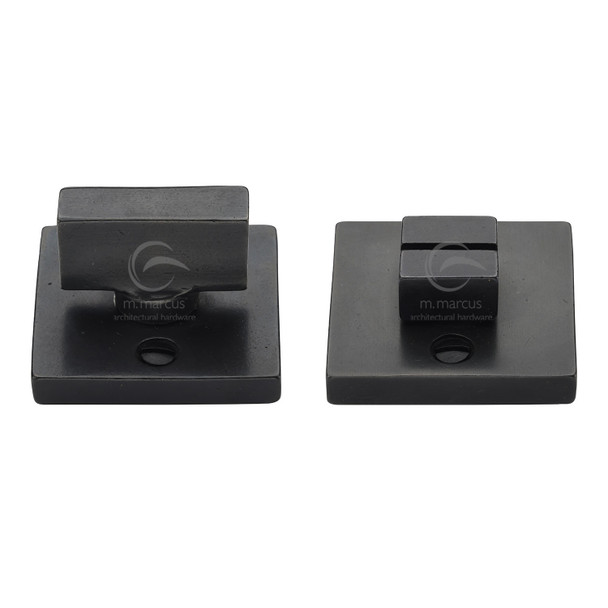 Rustic Bronze Square Thumbturn & Emergency Release for Bathroom & Bedroom Doors