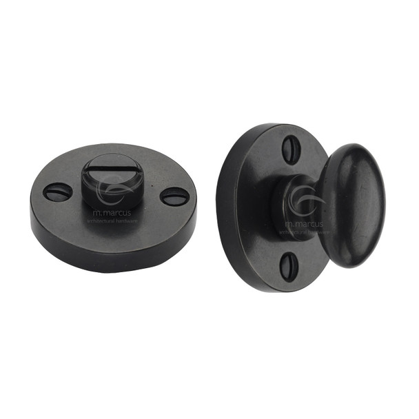 Rustic Bronze Round Thumbturn & Emergency Release for Bathroom & Bedroom Doors