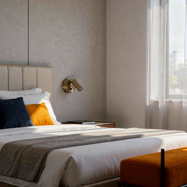 LED Reading Wall Light with Adjustable Spotlight Hotel Installation-1