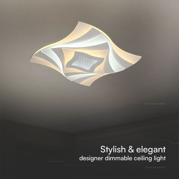 Wave smart LED flush ceiling light installed on ceiling