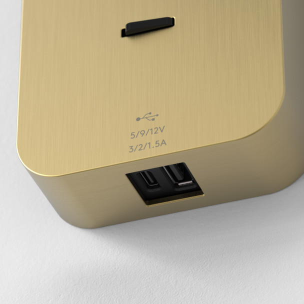 Enna Surface USB A+C - Matt Gold