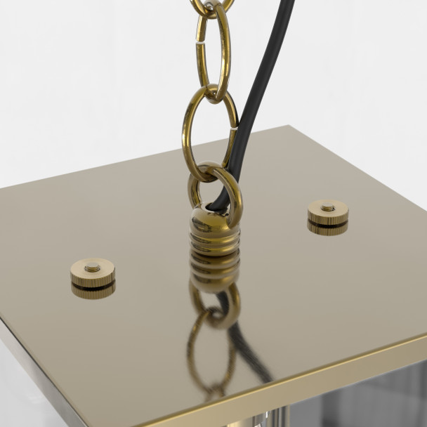 Homefield Pendant 240 - Natural Brass