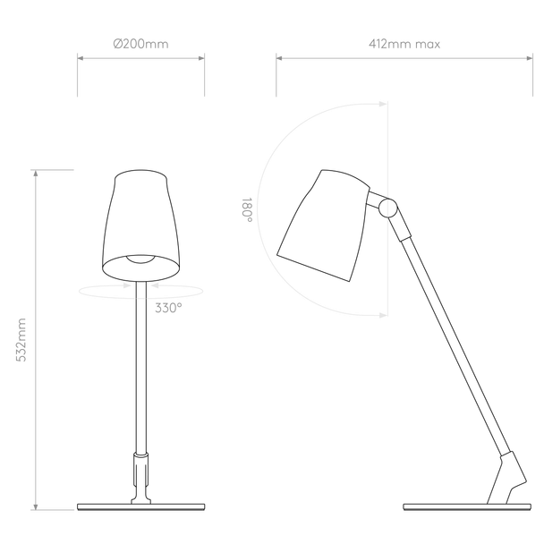Atelier Desk - Matt Black