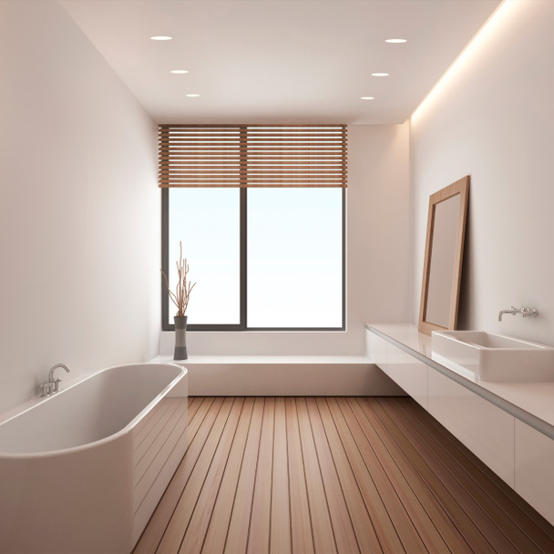 Trimless Round Fixed - Matt White