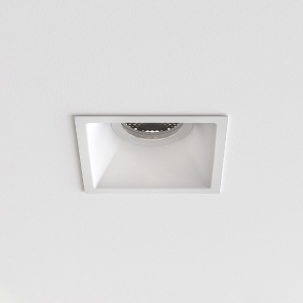 Minima Slimline Square Fixed Fire-Rated IP65 - Matt White