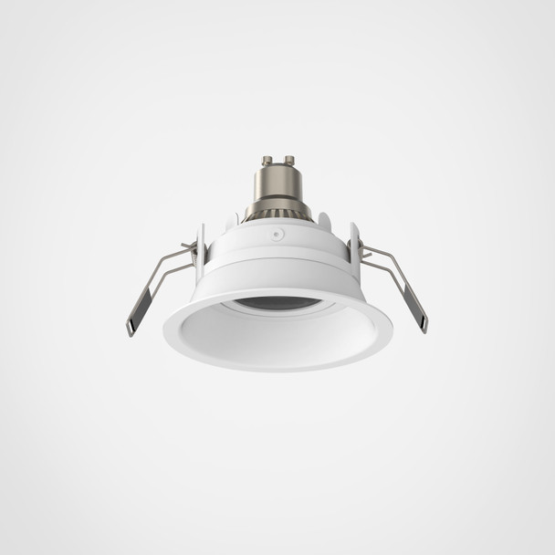 Minima Slimline Round Adjustable Fire-Rated - Matt White