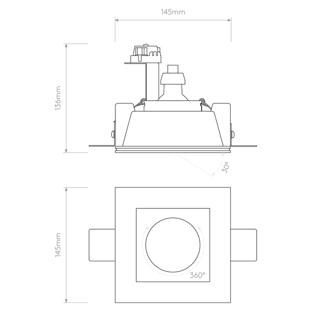 Blanco Square Adjustable - Plaster