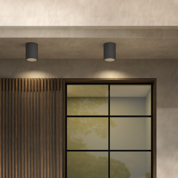 Kos Round 140 Coastal - Charcoal Concrete