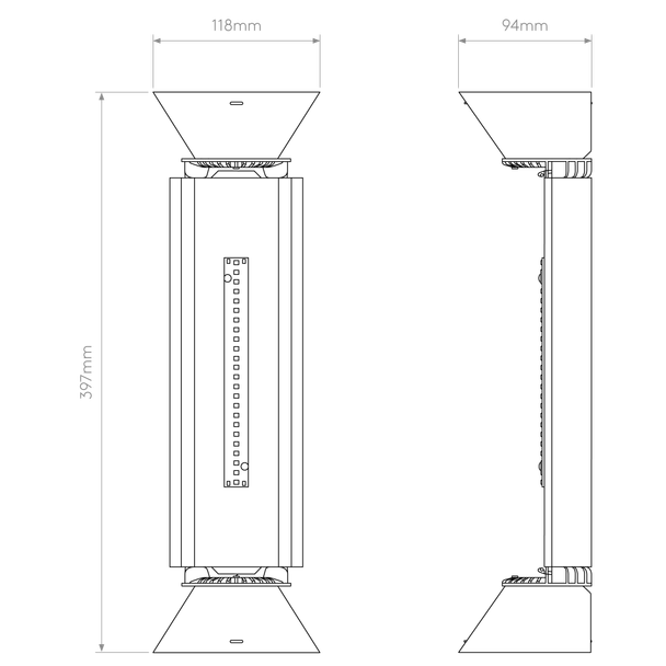 Wall Base 300 LED Phase - Matt White