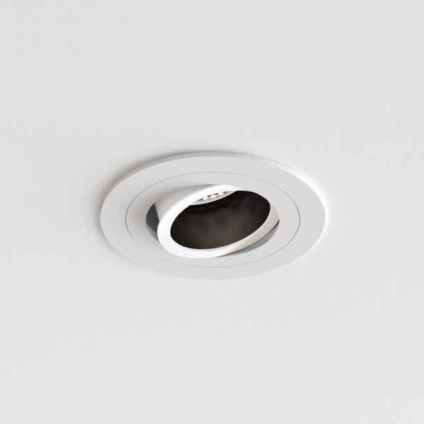Pinhole Slimline Round Adjustable Fire-Rated - Matt White