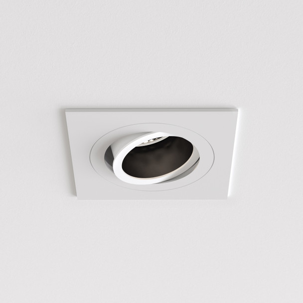 Pinhole Slimline Square Adjustable Fire-Rated - Matt White