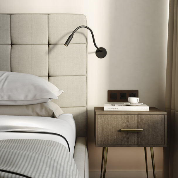 Lucca Recessed Unswitched - Matt Black
