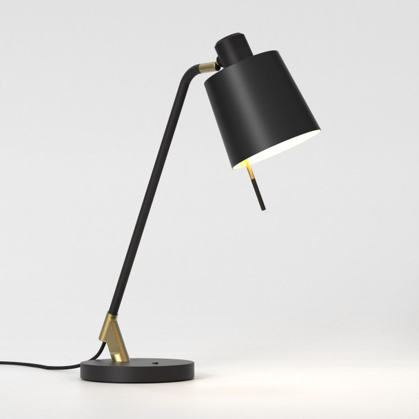 Edward Desk - Matt Black / Matt Gold