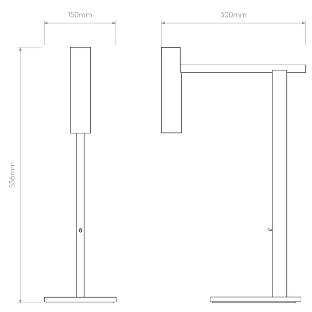 Leda Desk - Matt Black