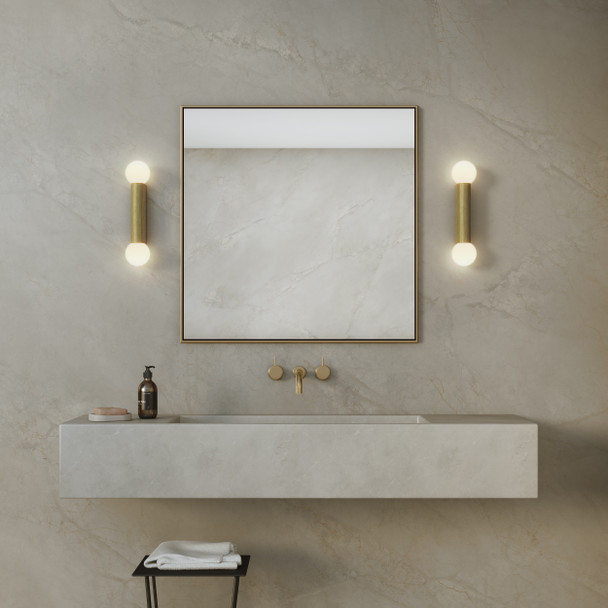 Ortona Twin - Matt Brushed Brass