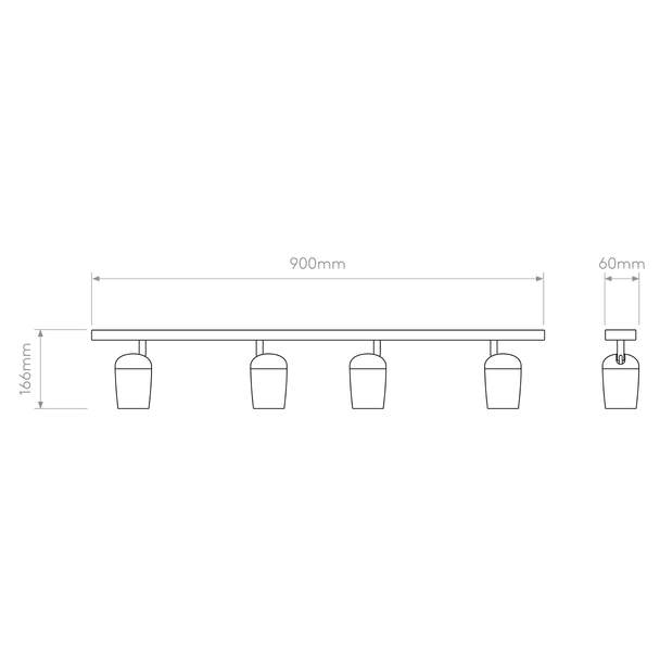 Koto Four Bar - Matt Black