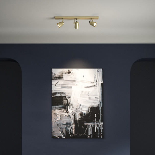 Juno Triple Bar - Matt Brushed Brass