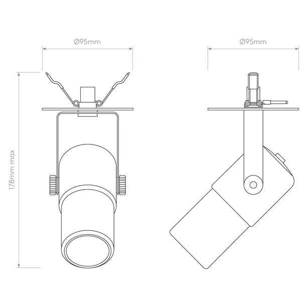 Stage Recessed - Matt Black