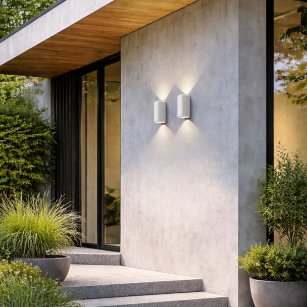 Brixham Wall Twin - White Concrete