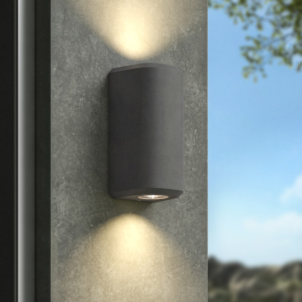Brixham Wall Twin - Charcoal Concrete