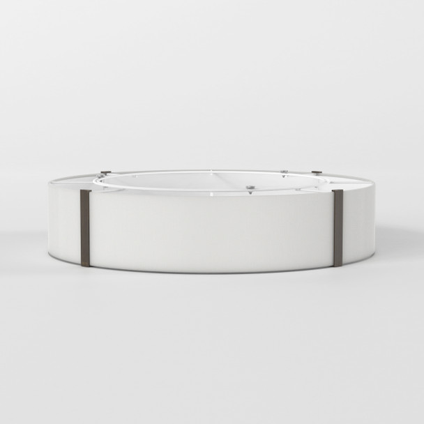 Elba Round 600 - White Fabric