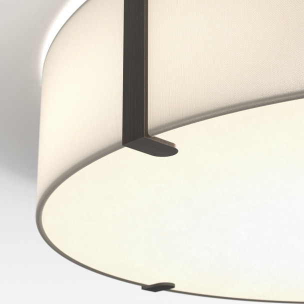 Elba Round 600 - White Fabric