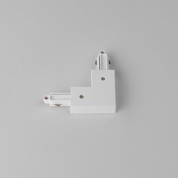 Track 90° Corner Connector Left - Matt White