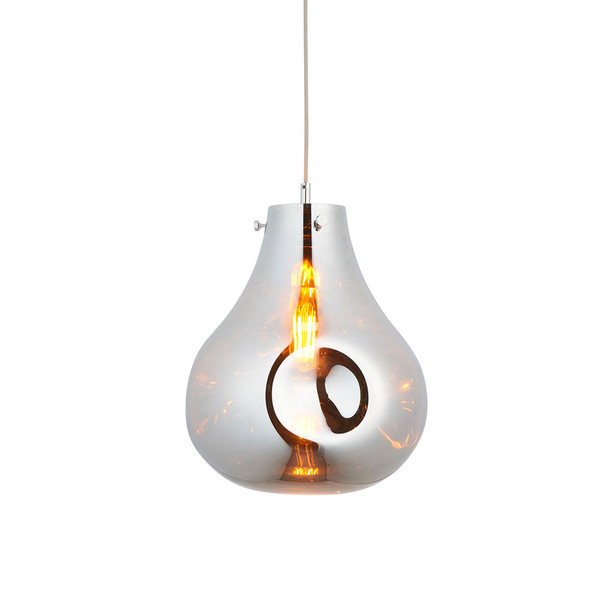Europa Large Pendant, Chrome