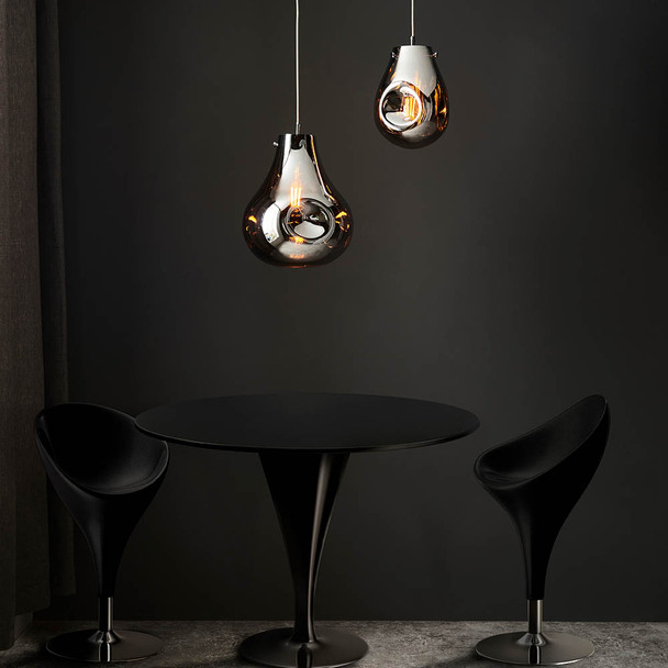 Europa Large Pendant, Chrome