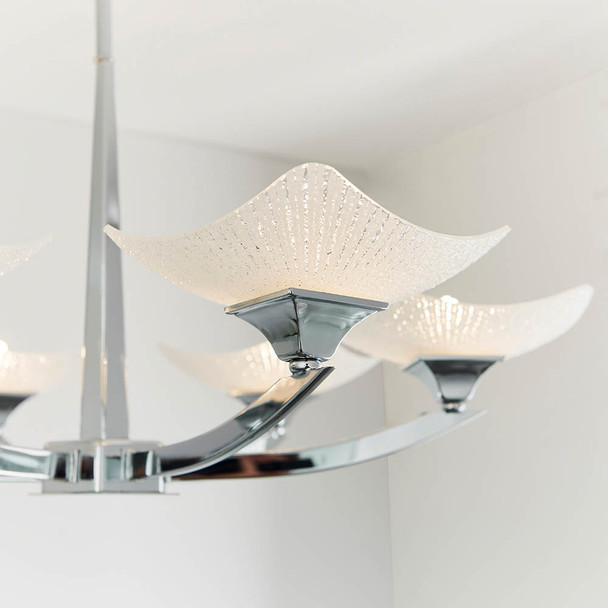 Ayres 6 Light semi flush