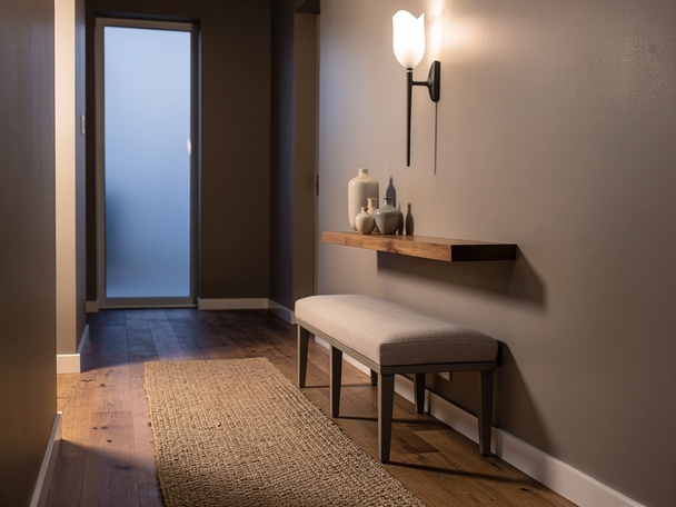 Contemporary Wall Light with Tulip Glass Shade