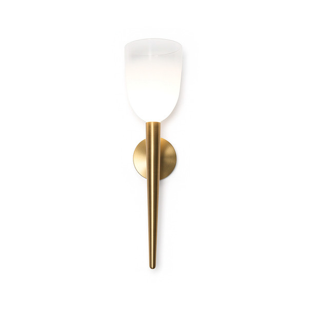 Contemporary Wall Light with Tulip Glass Shade