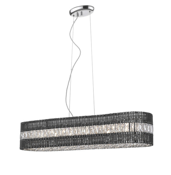 Modern Pendant Light with Crystal Accents