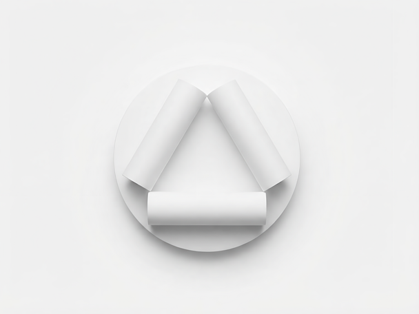 Matt white 3-light round LED ceiling spotlight — overhead view showing triangular head arrangement