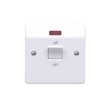 Logic Plus K5105 WHI 32 Amp DP Switch with Neon MK Electric