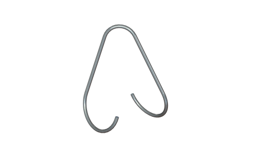 HANGER 3" TUBE L/SCREW HOOK