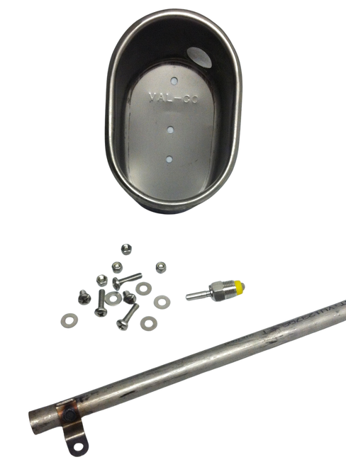 Stainless Steel, Wean-to-Finish, Cup Waterer, w/48" Offset Pipe & Nipple and Spring