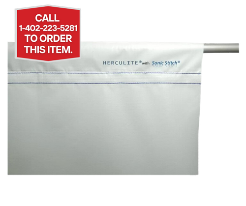 HERCULITE CURTAIN 55" 13OZ FROSTYCLEAR W/4"