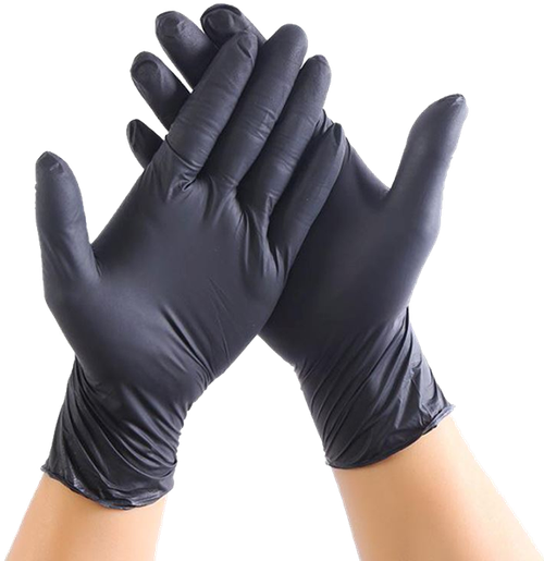 Gloves 6mil Black Nitrile PF XXL
